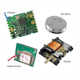 EnOcean Kinetic Design Kit with 1x PTM330U, 1x Mini switch, 1x ECO200, 1x Adapter module for UP GPIO