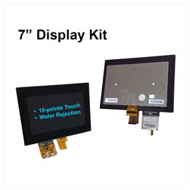 7-inch LCD (500cd/m2, industrial) PCAP (3mm cover, 10-point touch) + eDP to LVDS board