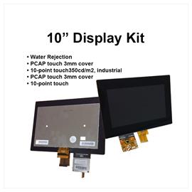 10,1-inch LCD (350cd/m2, industrial) PCAP (3mm cover, 10-point touch) + eDP to LVDS board