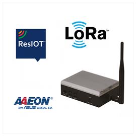 On-premises private LoRa gateway with UP board 2/32 GB, bundled with ResIOT Network Server